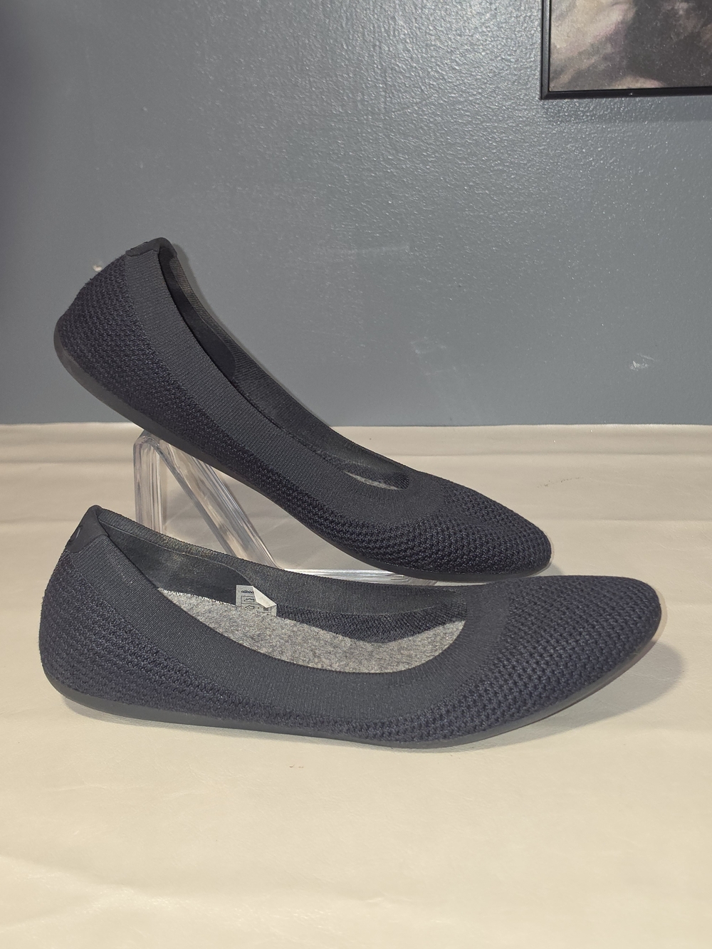 Allbirds Women's Tree Breezers Mist /Navy Blue Sole Comfort Flats size 10